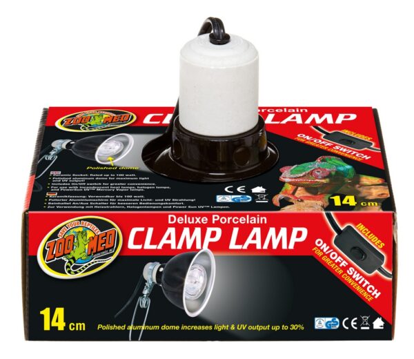 Zoo Med Deluxe Porcelain Clamp Lamp 14 cm - under 100W